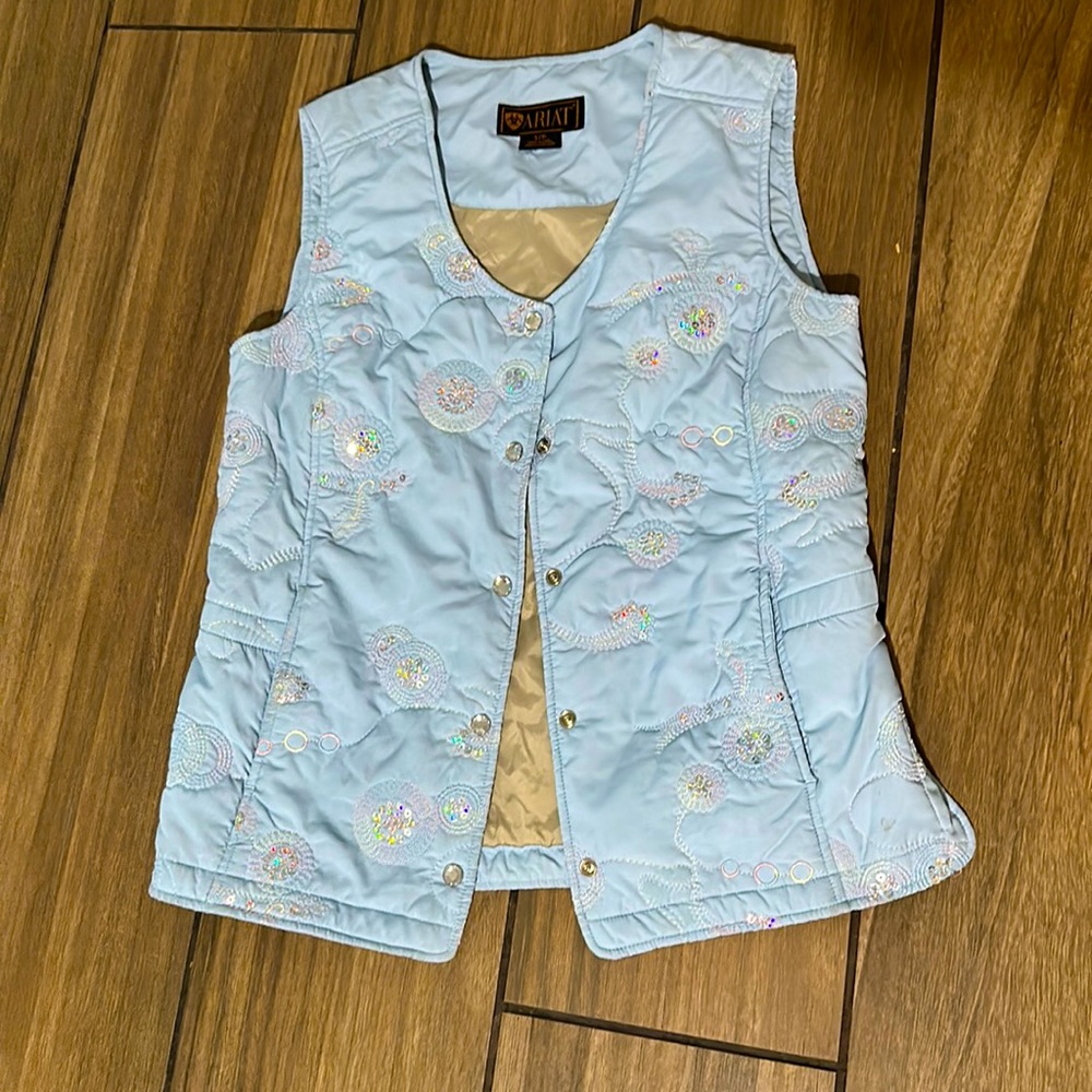 ARIAT embellished vest size S color blue